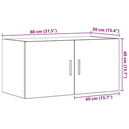 Armadietto da Parete Legno Antico 80x39x40 cm in Truciolato