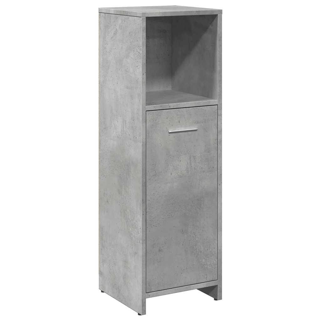 Mobile da Bagno Grigio Cemento 30x30x95 cm in Legno Multistrato