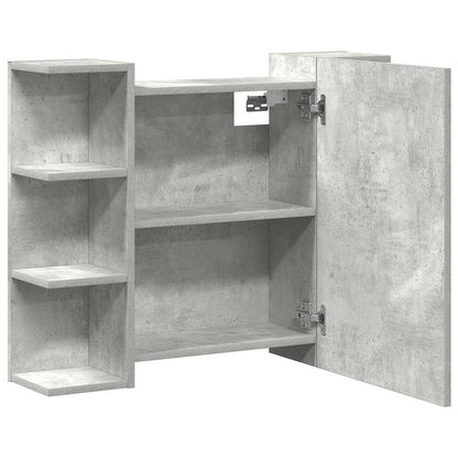Mobile Bagno con Specchio Grigio Cemento 80x20,5x64 Multistrato | homemem39