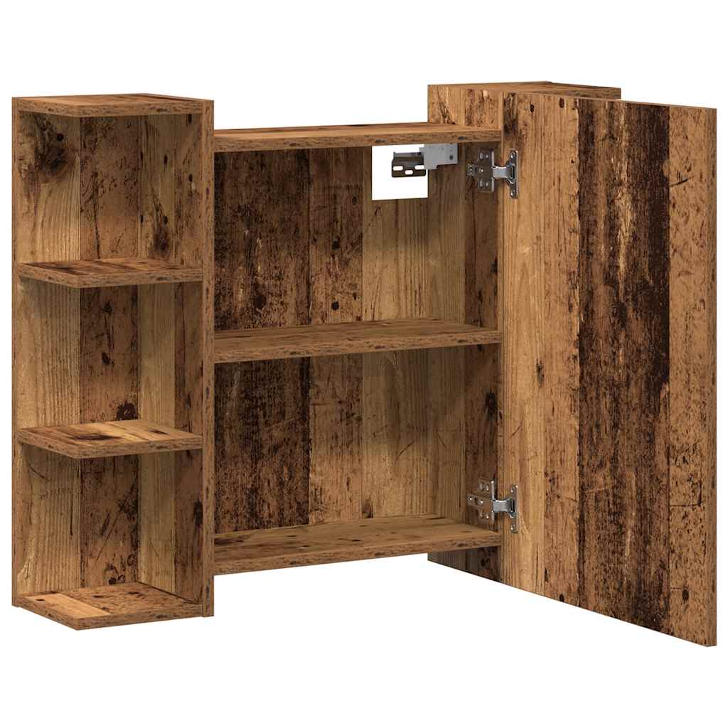 Mobile Bagno con Specchio Legno Antico Legno Multistrato | homemem39