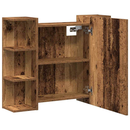 Mobile Bagno con Specchio Legno Antico Legno Multistrato | homemem39
