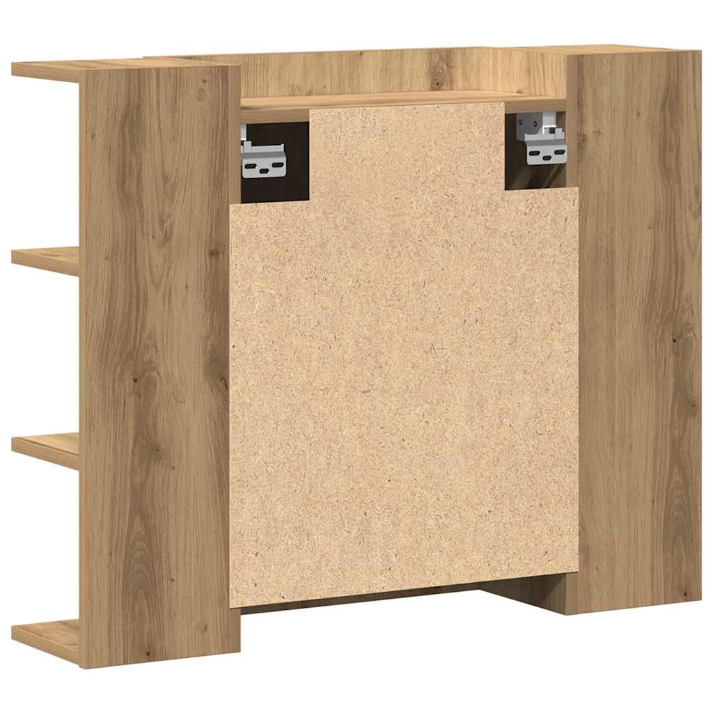 Mobile da Bagno Specchio Rovere Artigianale Legno Multistrato | homemem39