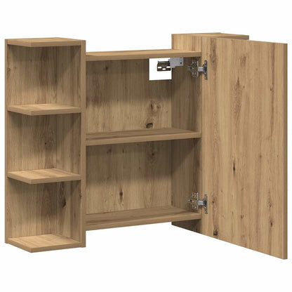 Mobile da Bagno Specchio Rovere Artigianale Legno Multistrato | homemem39