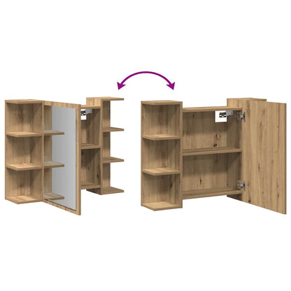 Mobile da Bagno Specchio Rovere Artigianale Legno Multistrato | homemem39