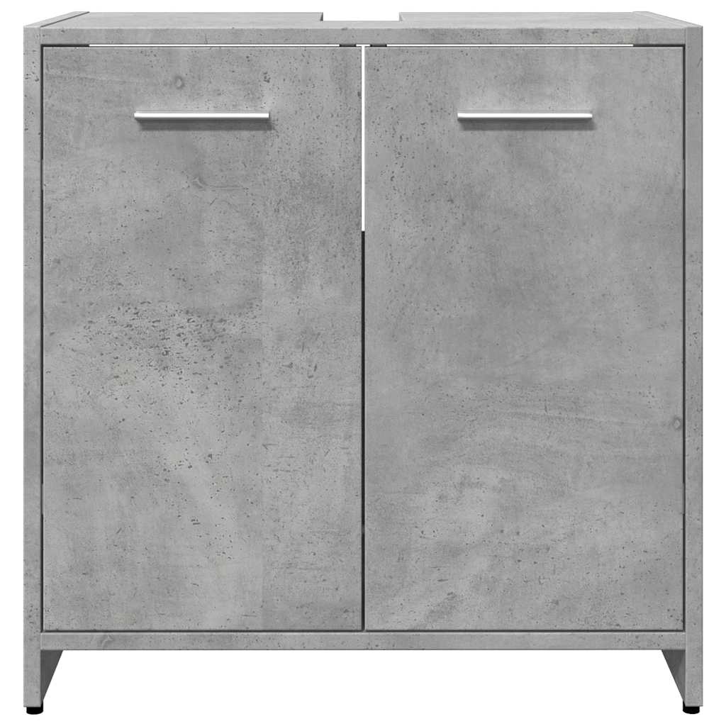 Mobile Lavabo Bagno Grigio Cemento 60x33x60cm Legno Multistrato | homemem39