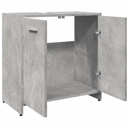 Mobile Lavabo Bagno Grigio Cemento 60x33x60cm Legno Multistrato | homemem39