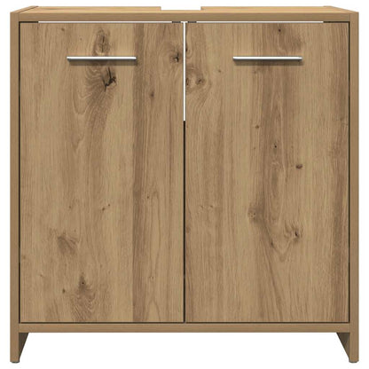 Mobile Lavabo Bagno Rovere Artigianale Legno Multistrato | homemem39