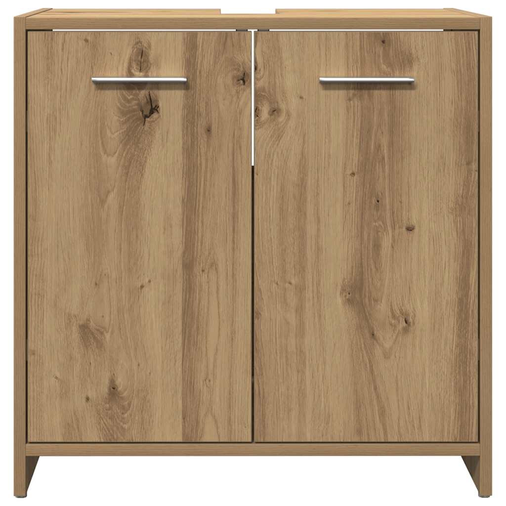Mobile Lavabo Bagno Rovere Artigianale Legno Multistrato