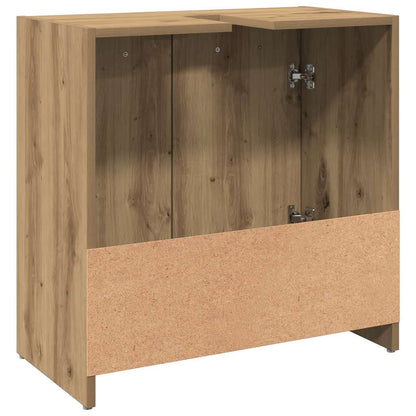 Mobile Lavabo Bagno Rovere Artigianale Legno Multistrato