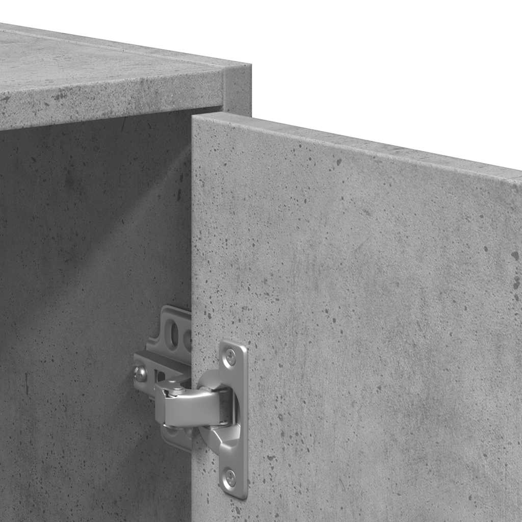 Mobile da Bagno con Specchio Grigio Cemento Legno Multistrato | homemem39