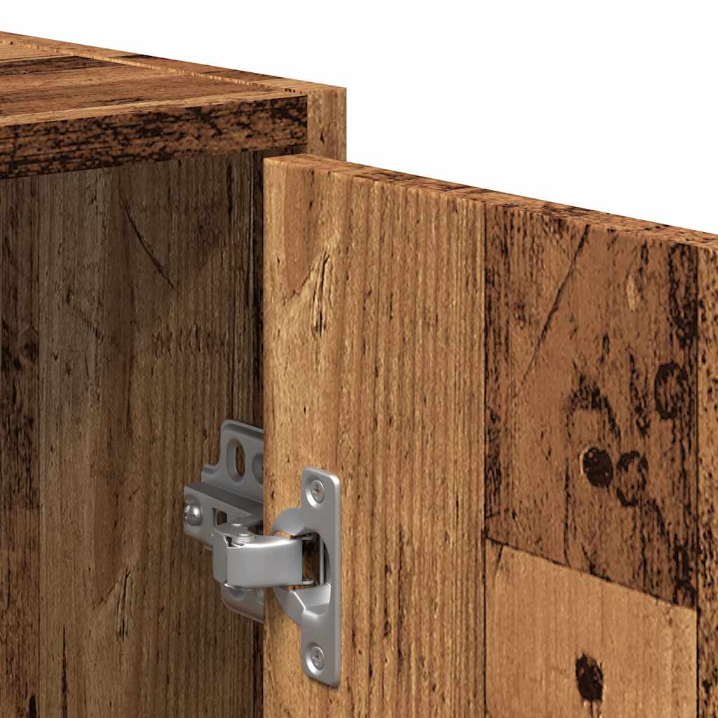 Mobile da Bagno con Specchio in Legno Antico Legno Multistrato | homemem39