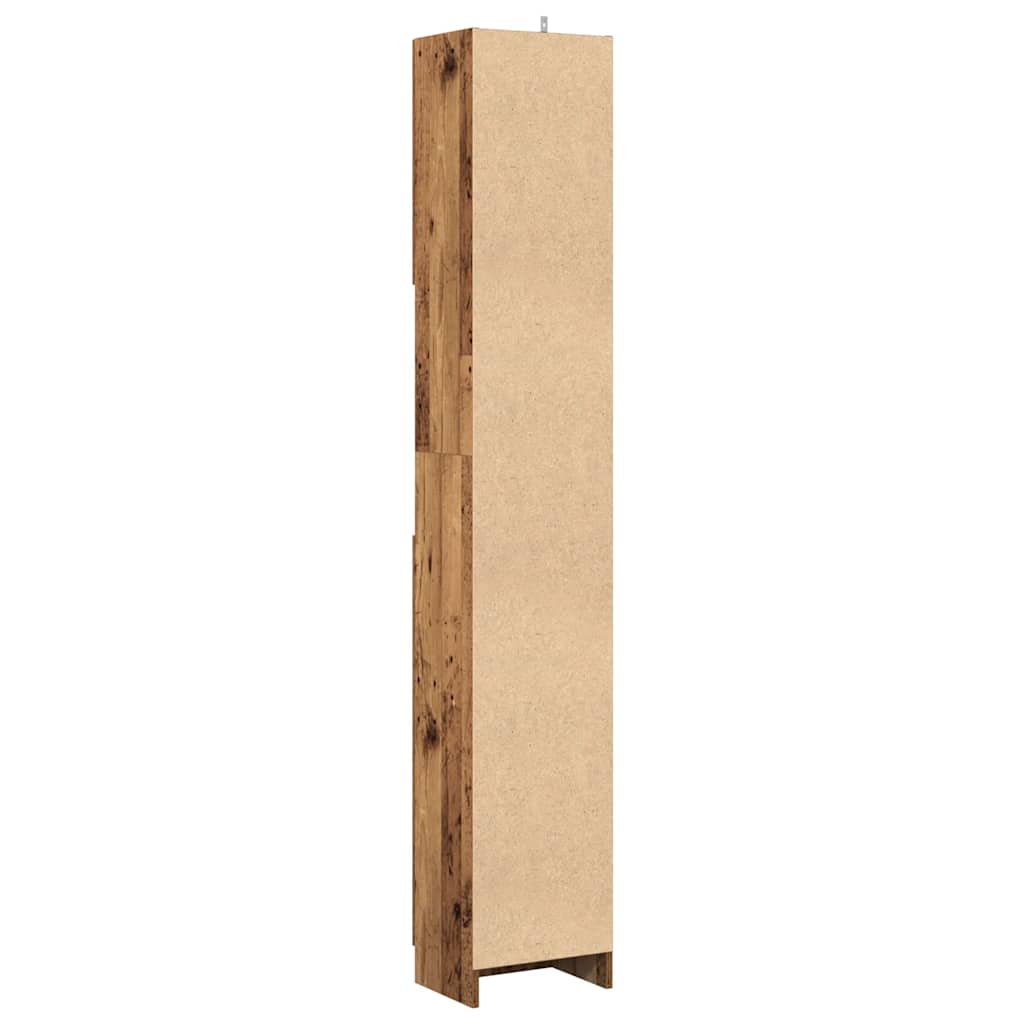 Mobile da Bagno Legno Antico 32x25,5x190 cm in Legno Ingegnerizzato | homemem39