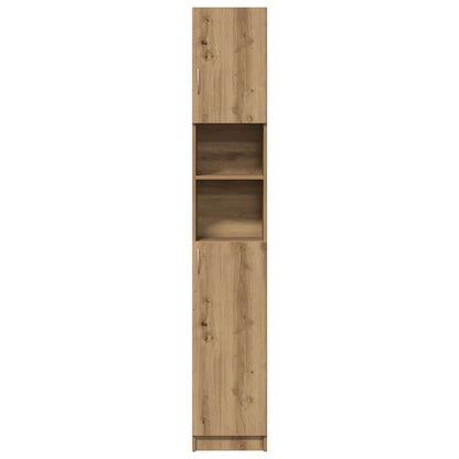 Mobiletto da bagno artigianale in rovere 32x25,5x190 cm