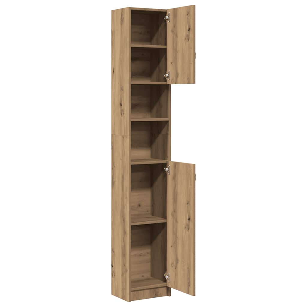 Mobiletto da bagno artigianale in rovere 32x25,5x190 cm