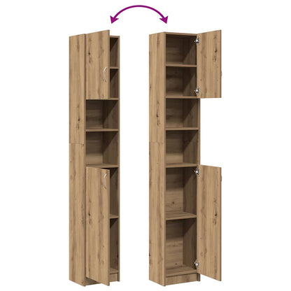 Mobiletto da bagno artigianale in rovere 32x25,5x190 cm