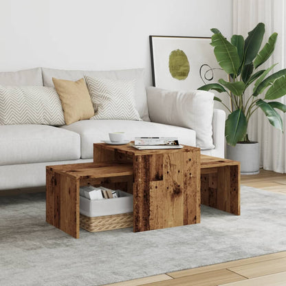 Tavolino da Salotto Legno Vecchio 100x48x40 cm in Truciolato | homemem39