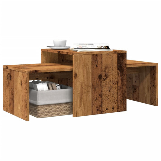 Tavolino da Salotto Legno Vecchio 100x48x40 cm in Truciolato | homemem39