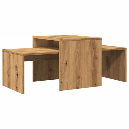 Tavolino Salotto Rovere Artigianale 100x48x40 cm in Truciolato