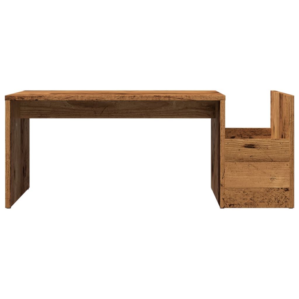Tavolino da Salotto Legno Antico 90x45x35 cm in Truciolato