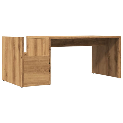 Tavolino da Salotto Rovere Artigianale 90x45x35cm in Truciolato | homemem39