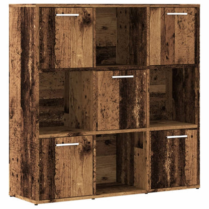 Libreria Legno Antico 90x28x90 cm in Legno Multistrato