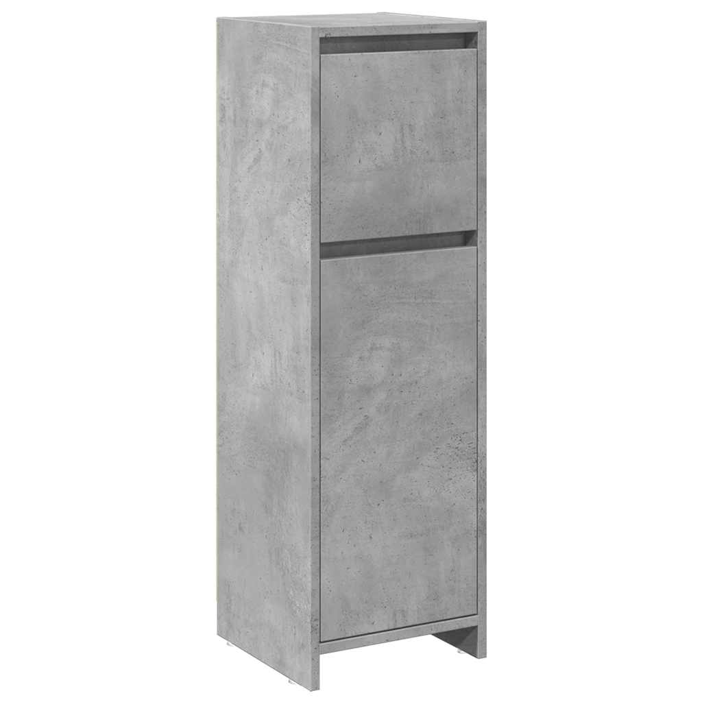 Mobile da Bagno Grigio Cemento 30x30x95 cm in Legno Multistrato