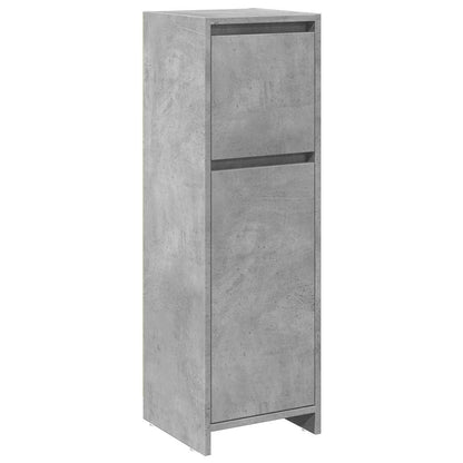 Mobile da Bagno Grigio Cemento 30x30x95 cm in Legno Multistrato