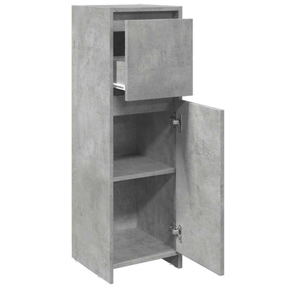 Mobile da Bagno Grigio Cemento 30x30x95 cm in Legno Multistrato