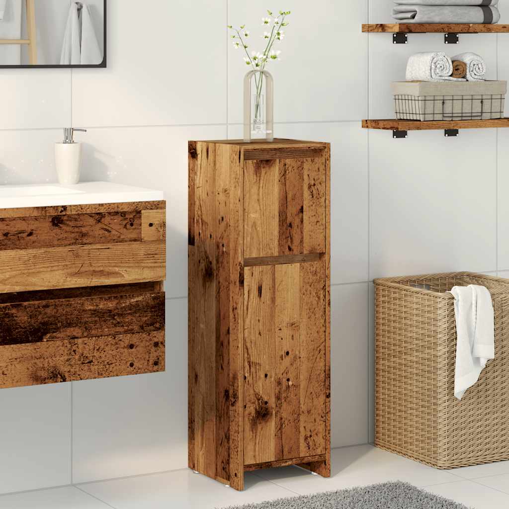 Mobile da Bagno Legno Antico 30x30x95 cm in Legno Multistrato | homemem39