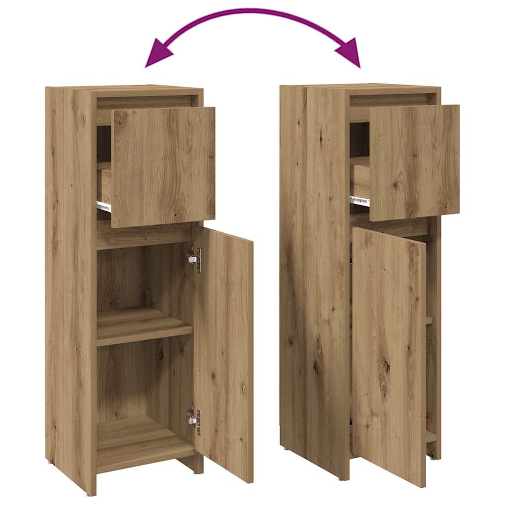 Armadietto Bagno Artigianale 30x30x95 cm in Legno Multistrato | homemem39