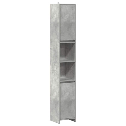 Mobile da Bagno Grigio Cemento 30x30x183,5 cm Legno Multistrato