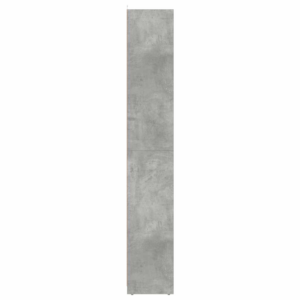 Mobile da Bagno Grigio Cemento 30x30x183,5 cm Legno Multistrato