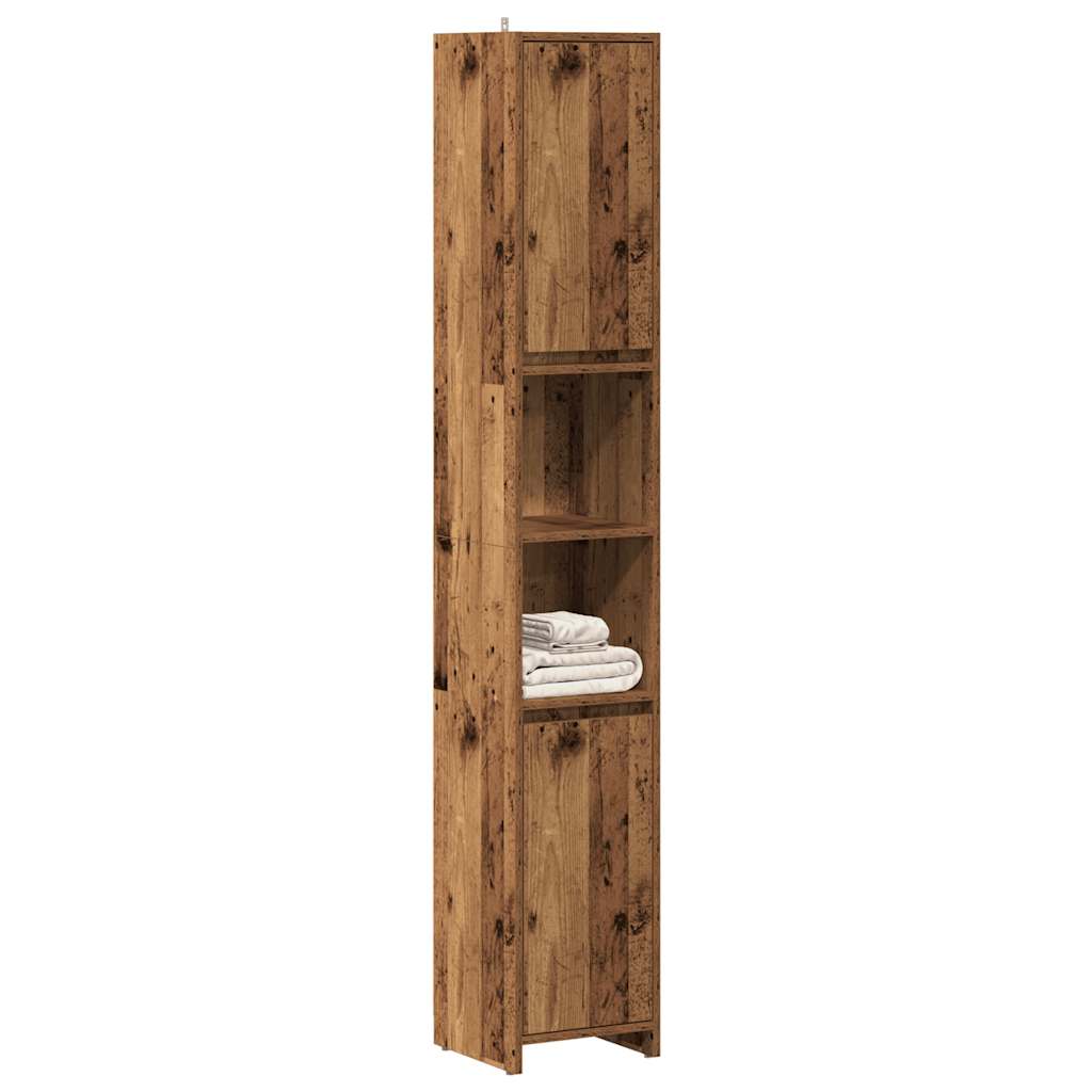 Mobile da Bagno Legno Antico 30x30x183,5 cm in Truciolato | homemem39