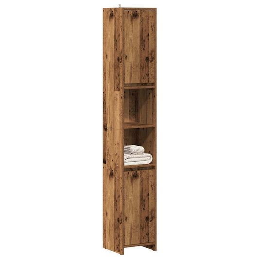 Mobile da Bagno Legno Antico 30x30x183,5 cm in Truciolato | homemem39