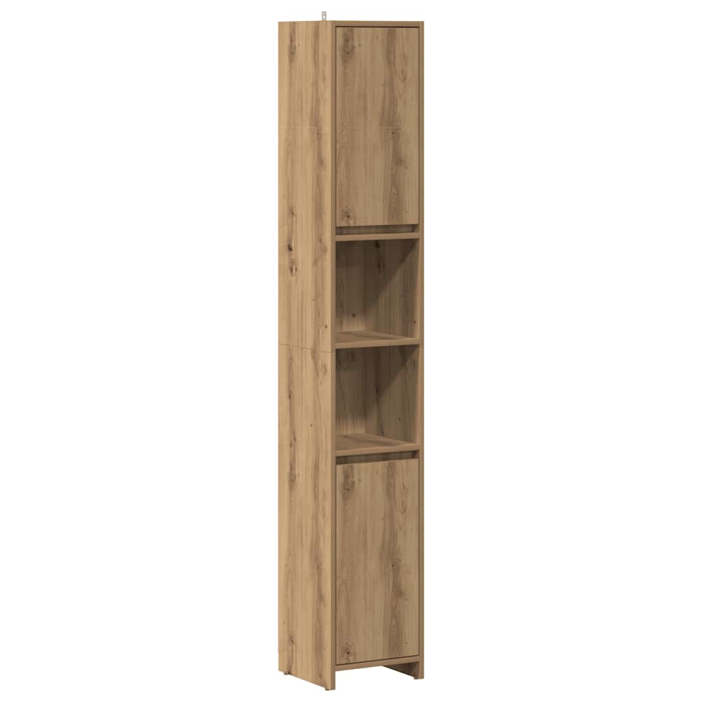 Mobile da Bagno Rovere Artigianale 30x30x183,5 cm in Truciolato | homemem39