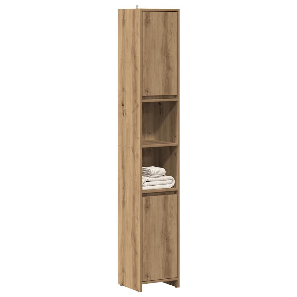 Mobile da Bagno Rovere Artigianale 30x30x183,5 cm in Truciolato | homemem39