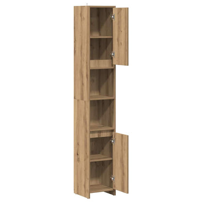 Mobile da Bagno Rovere Artigianale 30x30x183,5 cm in Truciolato