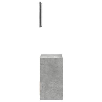 Set Mobili da Bagno 2 pz Grigio Cemento in Legno Multistrato | homemem39