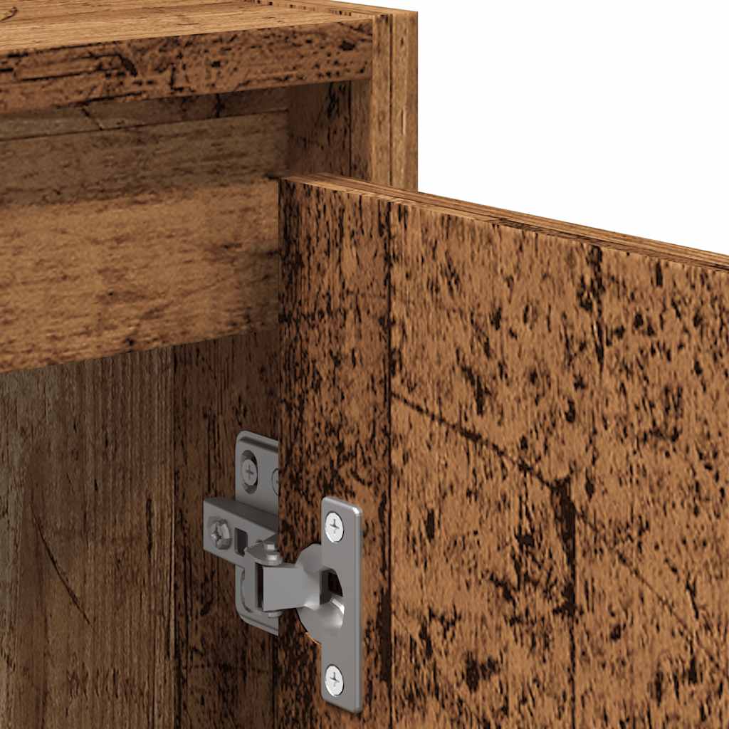 Set Mobili da Bagno 2 pz Legno Antico in Legno Multistrato | homemem39