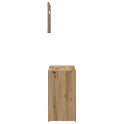 Set Mobili da Bagno 2 pz Rovere Artigianale Legno Multistrato | homemem39