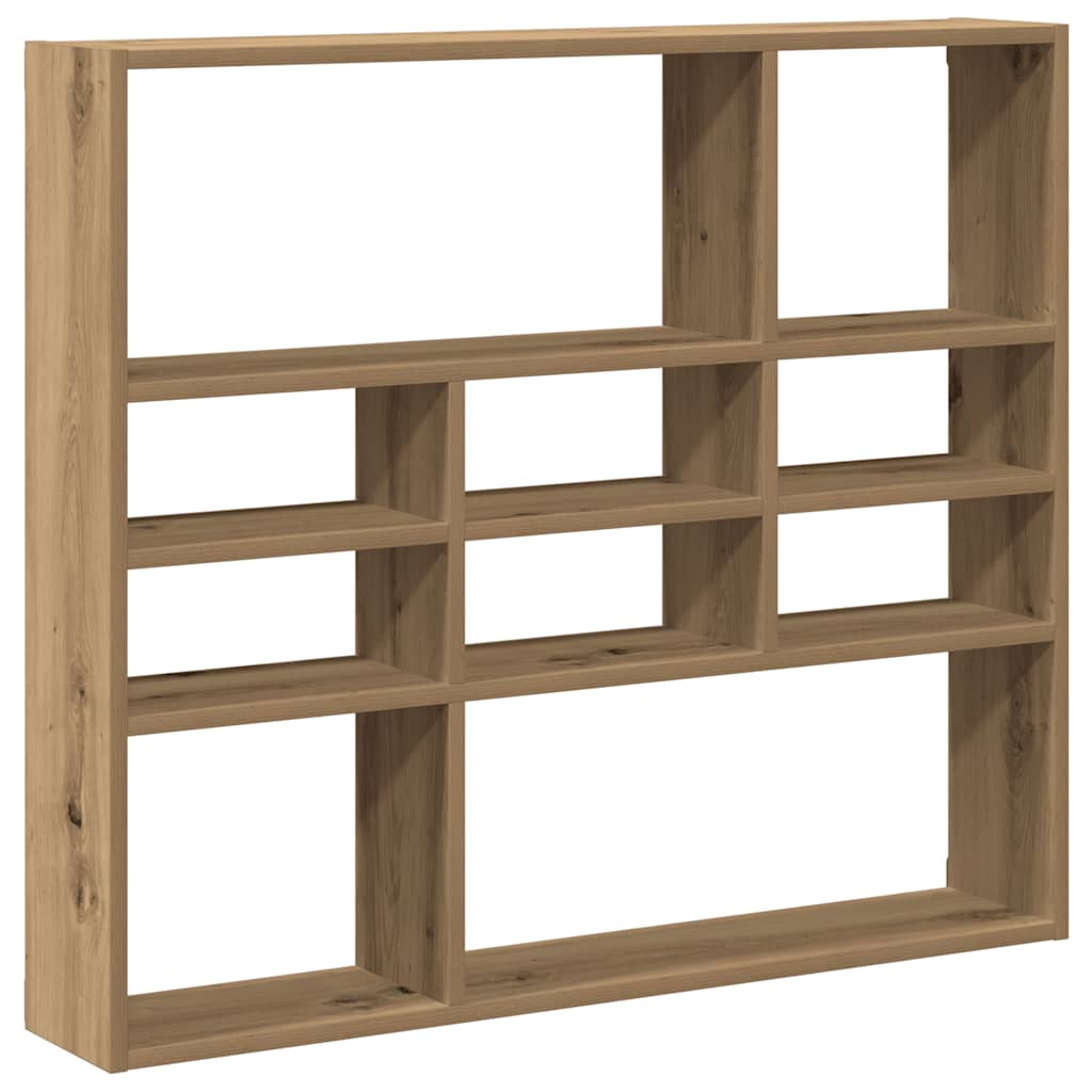 Scaffale a Parete Rovere Artigianale 90x16x78 cm Truciolato