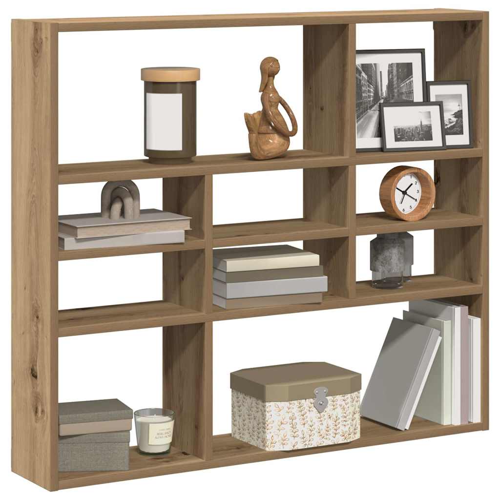 Scaffale a Parete Rovere Artigianale 90x16x78 cm Truciolato | homemem39
