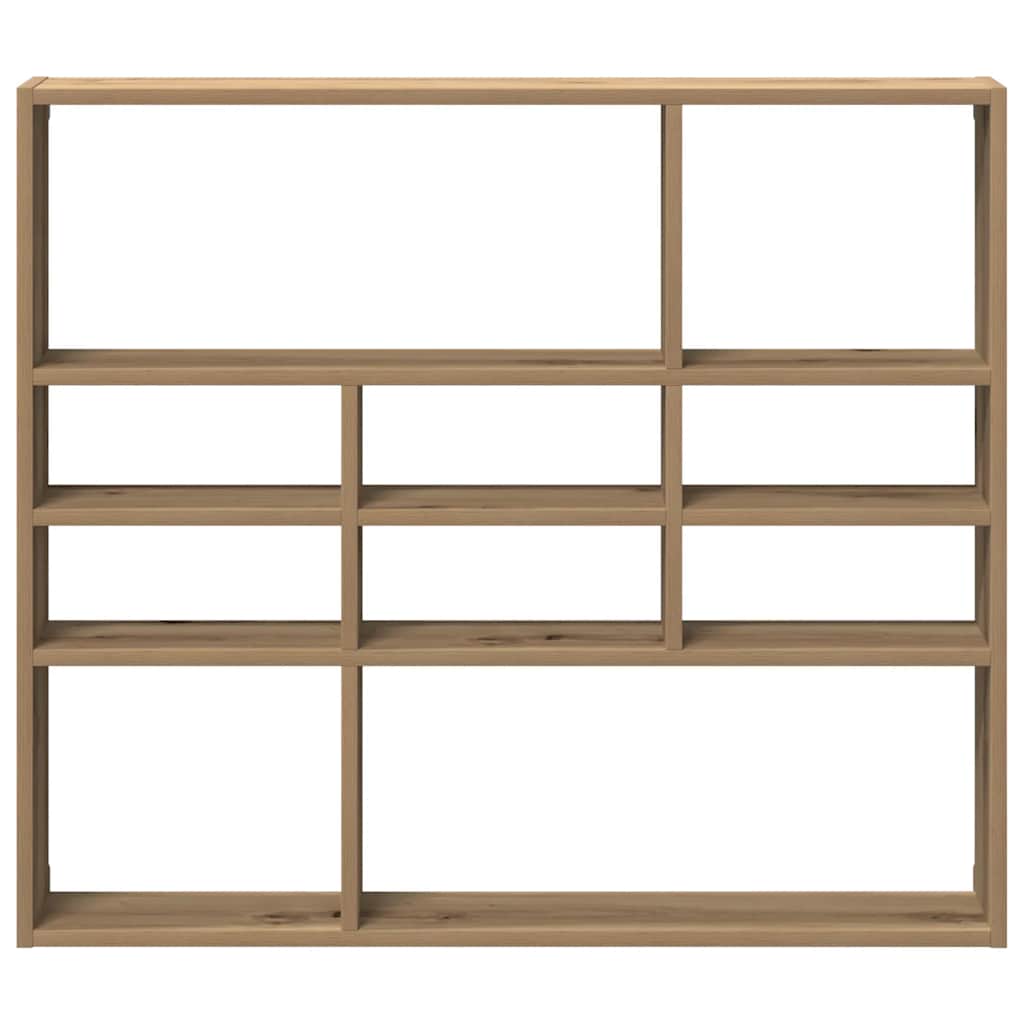 Scaffale a Parete Rovere Artigianale 90x16x78 cm Truciolato