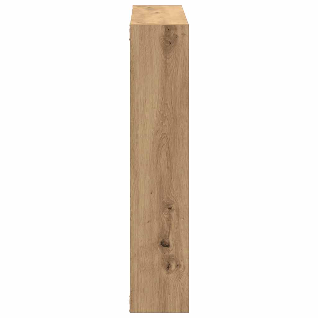 Scaffale a Parete Rovere Artigianale 90x16x78 cm Truciolato