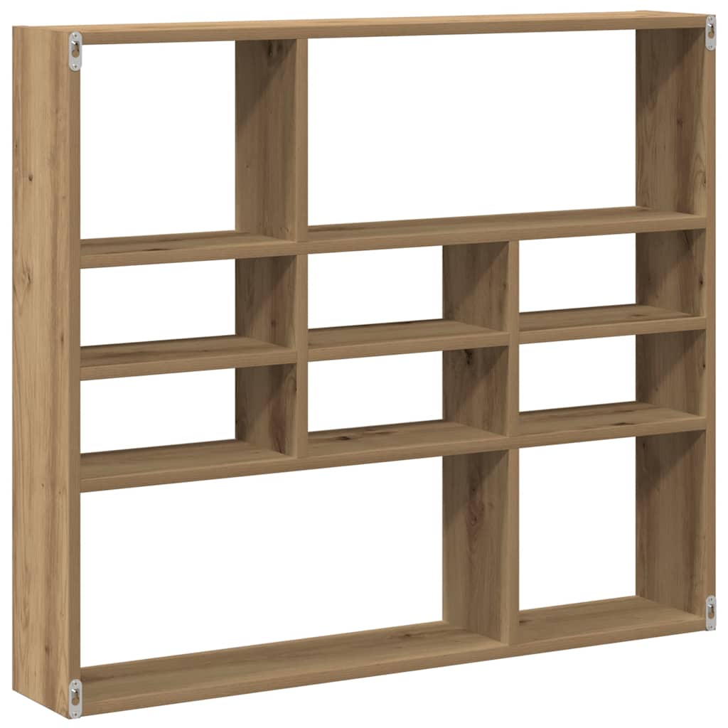 Scaffale a Parete Rovere Artigianale 90x16x78 cm Truciolato | homemem39