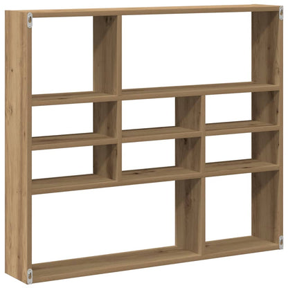 Scaffale a Parete Rovere Artigianale 90x16x78 cm Truciolato | homemem39