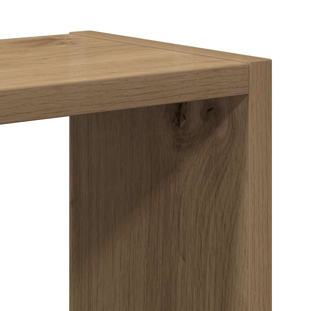 Scaffale a Parete Rovere Artigianale 90x16x78 cm Truciolato