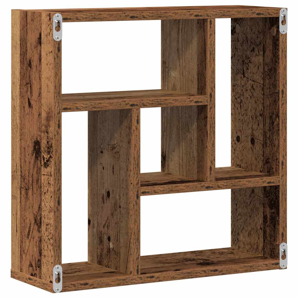Scaffale a Parete Legno Vecchio 45x16x45 cm in Truciolato | homemem39