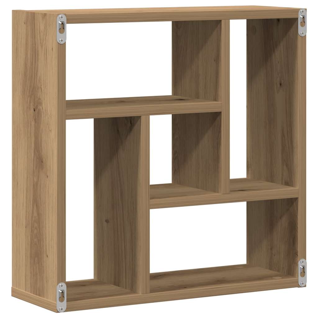 Scaffale a Parete Rovere Artigianale 45x16x45 cm in Truciolato | homemem39