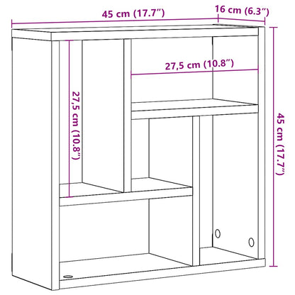 Scaffale a Parete Rovere Artigianale 45x16x45 cm in Truciolato | homemem39